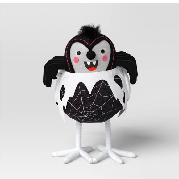 Featherly Friend Spider Felt Bird Halloween Figurine from Hyde & EEK! - Picture 2 of 2